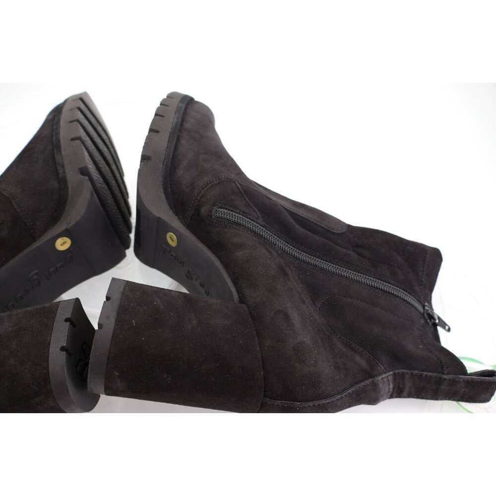 Paul Green Womens Nadia Ankle Boots Block Heel Platform Black Suede Size 10.5 - Picture 11 of 15